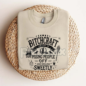 Bitchcraft Adult Humor Casual T-Shirt - Softstyle Halloween Unisex Tee, Witchy Slogan Shirt — view 1