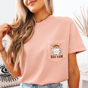 Boo Haw Lasso Cowboy Western Halloween Country Spirit Edition Comfort Colors Tee — view 4