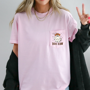 Boo Haw Lasso Cowboy Western Halloween Country Spirit Edition Comfort Colors Tee — view 5