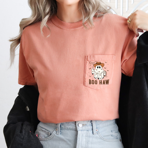 Boo Haw Lasso Cowboy Western Halloween Country Spirit Edition Comfort Colors Tee — view 7