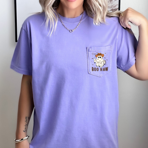 Boo Haw Lasso Cowboy Western Halloween Country Spirit Edition Comfort Colors Tee — view 8
