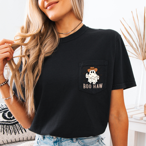 Boo Haw Lasso Cowboy Western Halloween Country Spirit Edition Comfort Colors Tee — view 9