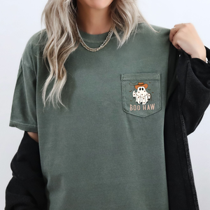 Boo Haw Lasso Cowboy Western Halloween Country Spirit Edition Comfort Colors Tee — view 6