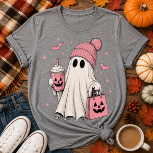Pink Ghost Halloween CREWNECK — view 1