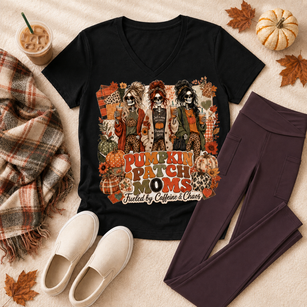Pumpkin Patch Moms V-NECK