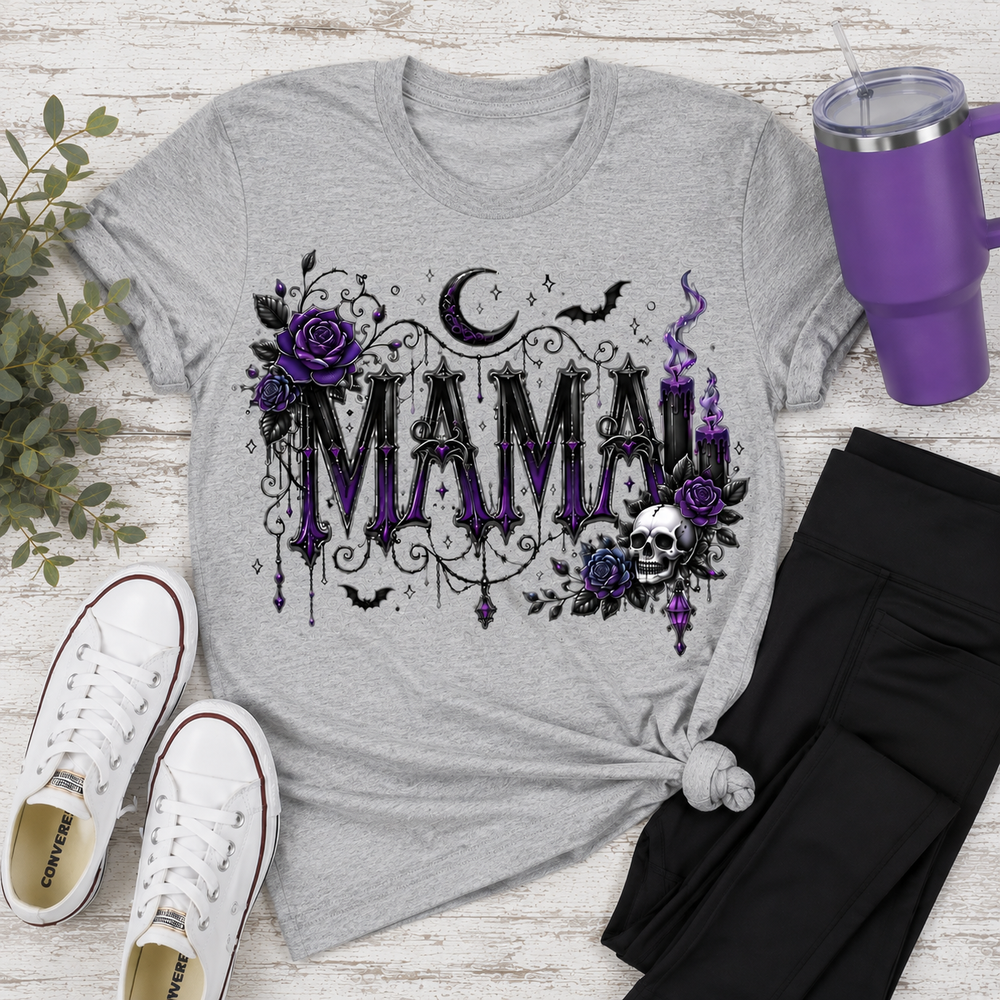 Mama Purple Halloween Graphic Apparel