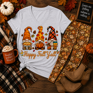 Happy Fall Y'all V-NECK — view 1