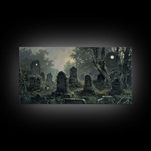 Dark Academia Wall Art, Framed Canvas Print, Spooky Halloween Wall Art, Halloween Wall Decor, Spooky Vibes, Victorian Oil Painting — view 10