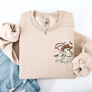 Cowboy Ghost Lasso Halloween Western Vintage Inspired Graphic Retro Iconic Sweatshirt — view 1