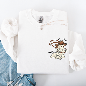 Cowboy Ghost Lasso Halloween Western Vintage Inspired Graphic Retro Iconic Sweatshirt — view 8