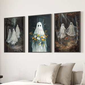 Halloween Ghosts in the Forest Wall Art Prints — view 3