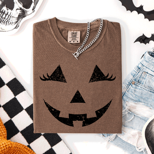 Jack O Lantern Halloween Cute Night Scene With A Playful Carved Pumpkin And Spooky Festive Vibes For Autumn Nights Comfort Colors Tee — view 7