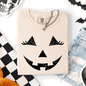 Jack O Lantern Halloween Cute Night Scene With A Playful Carved Pumpkin And Spooky Festive Vibes For Autumn Nights Comfort Colors Tee — view 1