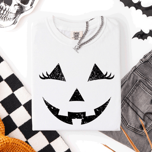 Jack O Lantern Halloween Cute Night Scene With A Playful Carved Pumpkin And Spooky Festive Vibes For Autumn Nights Comfort Colors Tee — view 10