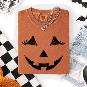 Jack O Lantern Halloween Cute Night Scene With A Playful Carved Pumpkin And Spooky Festive Vibes For Autumn Nights Comfort Colors Tee — view 3