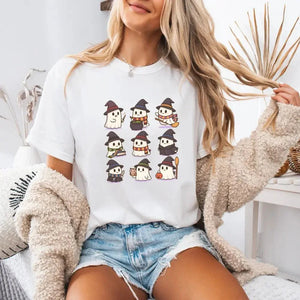 Cute Witch Ghosts Halloween Shirt – Kawaii Spooky Tee — view 5