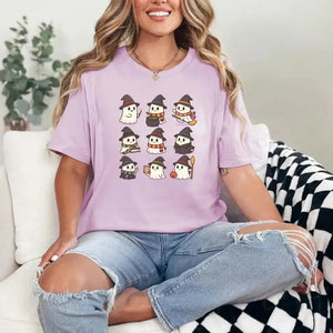 Cute Witch Ghosts Halloween Shirt – Kawaii Spooky Tee — view 15