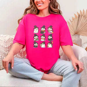 Cute Witch Ghosts Halloween Shirt – Kawaii Spooky Tee — view 17