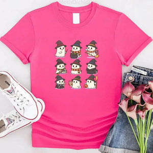 Cute Witch Ghosts Halloween Shirt – Kawaii Spooky Tee — view 18