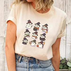 Cute Witch Ghosts Halloween Shirt – Kawaii Spooky Tee — view 19