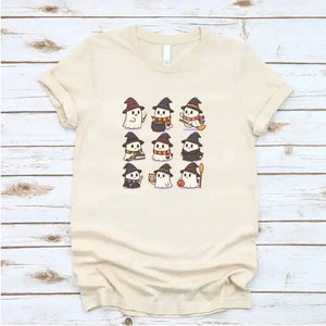Cute Witch Ghosts Halloween Shirt – Kawaii Spooky Tee — view 20