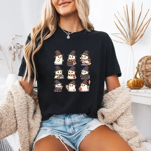 Cute Witch Ghosts Halloween Shirt – Kawaii Spooky Tee — view 3