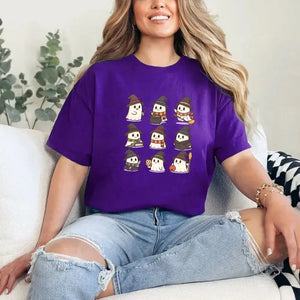 Cute Witch Ghosts Halloween Shirt – Kawaii Spooky Tee — view 7