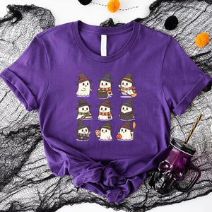 Cute Witch Ghosts Halloween Shirt – Kawaii Spooky Tee — view 8