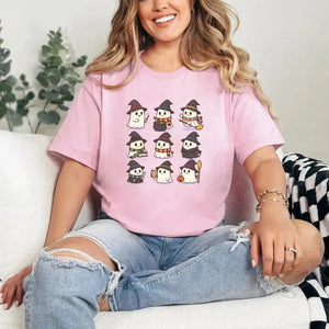 Cute Witch Ghosts Halloween Shirt – Kawaii Spooky Tee — view 9