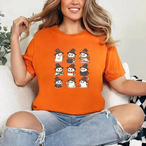 Cute Witch Ghosts Halloween Shirt – Kawaii Spooky Tee — view 1