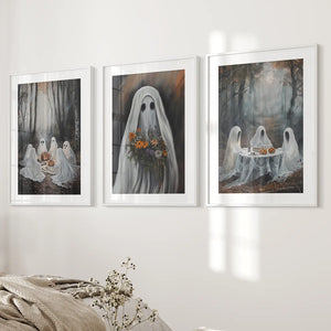 Moody Halloween Ghosts Trendy Wall Art Poster — view 4