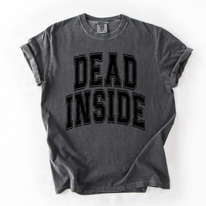 Dead Inside Mood Halloween Vibes Spooky Season Edition Premium Comfort Colors Tee — view 1