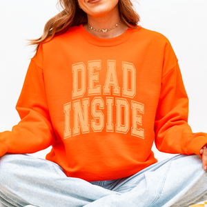 Dead Inside Mood Halloween Vibes Autumn Night Fashion Statement Cozy Graphic Edition Sweatshirt — view 7