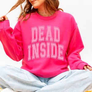 Dead Inside Mood Halloween Vibes Autumn Night Fashion Statement Cozy Graphic Edition Sweatshirt — view 1