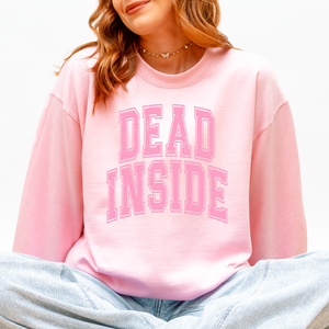 Dead Inside Mood Halloween Vibes Autumn Night Fashion Statement Cozy Graphic Edition Sweatshirt — view 8