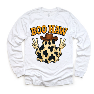 Boo How Cowboy Ghost Halloween Shirt - Western Halloween Tee — view 4