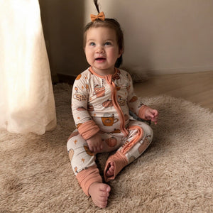 Pumpkin Spice (Convertible Zip Footies) — view 1
