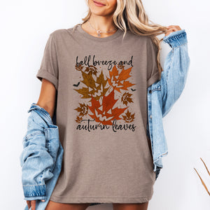 Fall Breeze And Autumn Leaves Halloween Nightfall Celebration And Cozy Seasonal Palette Graphic Tee — view 4