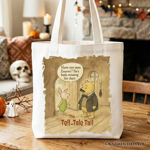 Edgar Allan Winnie-the-Pooh Tote Bag, 1926 A.A. Milne Vintage Halloween Mystery Tale Gift Shopper — view 1
