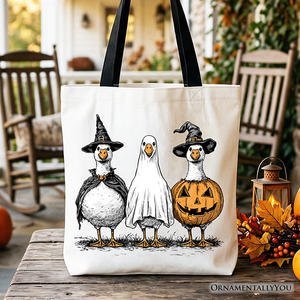 Haunting Honkers Goose Tote Bag, Funny Halloween Costumes Gift Shopper — view 1