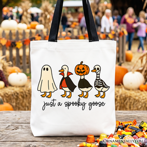 Just a Spooky Goose Tote Bag, Funny Halloween Costumes Gift Shopper — view 1