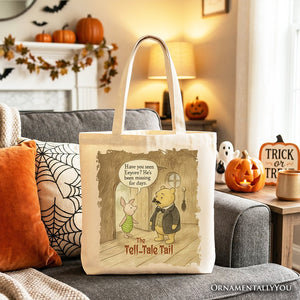 Edgar Allan Winnie-the-Pooh Tote Bag, 1926 A.A. Milne Vintage Halloween Mystery Tale Gift Shopper — view 4