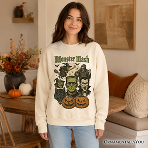 Monster Mash Classic Sweatshirt, Halloween Monsters Sweater for The Spooky Season — view 4