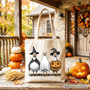 Haunting Honkers Goose Tote Bag, Funny Halloween Costumes Gift Shopper — view 4