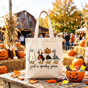 Just a Spooky Goose Tote Bag, Funny Halloween Costumes Gift Shopper — view 4
