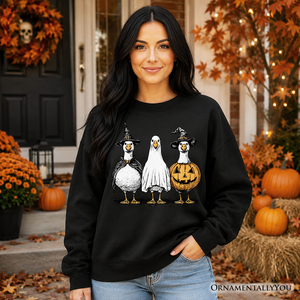Haunting Honkers Goose Sweatshirt, Funny Halloween Costumes Sweater — view 4