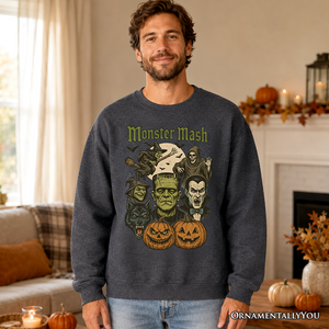 Monster Mash Classic Sweatshirt, Halloween Monsters Sweater for The Spooky Season — view 5