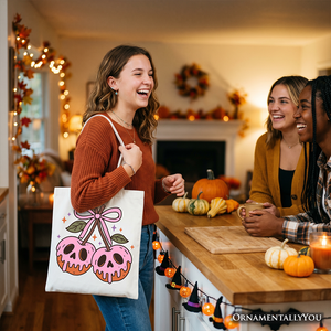 Hanging with My Boos Ghost Tote Bag, Funny Halloween Spooky Season Gift Shopper — view 5