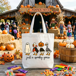 Just a Spooky Goose Tote Bag, Funny Halloween Costumes Gift Shopper — view 5