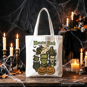Monster Mash Classic Tote Bag, Halloween Monsters Gift Shopper for The Spooky Season — view 4